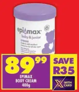 Shoprite Epimax body cream offer