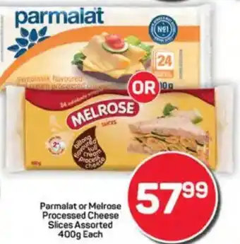 Pick n Pay Parmalat or Melrose Processed Cheese Slices Assorted offer