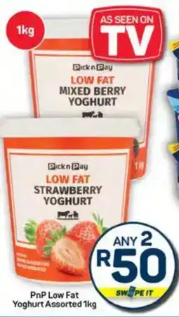 Pick n Pay PnP Low Fat Yoghurt Assorted offer
