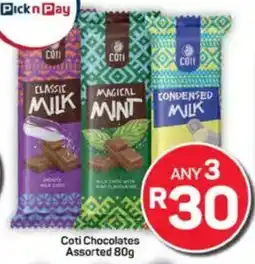 Pick n Pay Coti Chocolates Assorted offer