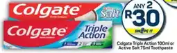 Pick n Pay Colgate Triple Action or Active Salt Toothpaste offer