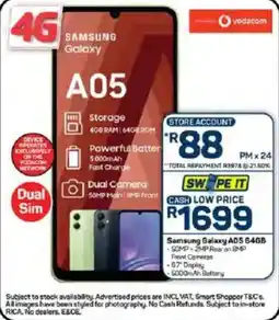 Pick n Pay Samsung Galaxy A05 64GB offer