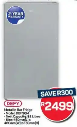 Pick n Pay Defy Metallic Bar Fridge offer