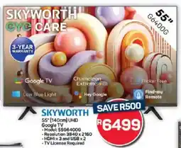 Pick n Pay Skyworth 55" (140cm) UHD Google TV offer