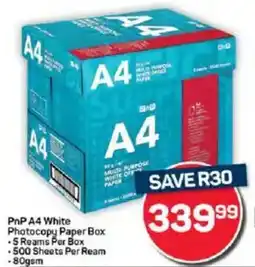Pick n Pay PnP A4 White Photocopy Paper Box offer