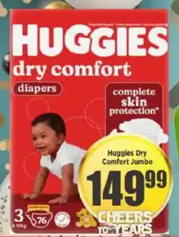 Big Save Huggies Dry Comfort Jumbo offer