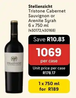 Makro Stellenzicht Tristone Cabernet Sauvignon or Arenite Syrah offer