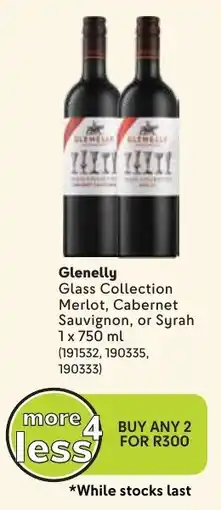 Makro Glenelly Glass Collection Merlot, Cabernet Sauvignon, or Syrah offer