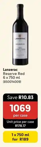 Makro Lanzerac Reserve Red offer