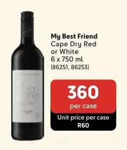 Makro My Best Friend Cape Dry Red or White offer