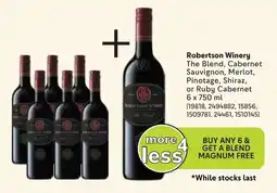 Makro Robertson Winery The Blend, Cabernet Sauvignon, Merlot, Pinotage, Shiraz, or Ruby Cabernet offer