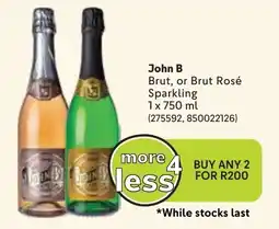 Makro John B Brut, or Brut Rosé Sparkling offer