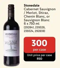Makro Stonedale Cabernet Sauvignon / Merlot, Shiraz, Chenin Blanc, or Sauvignon Blanc offer