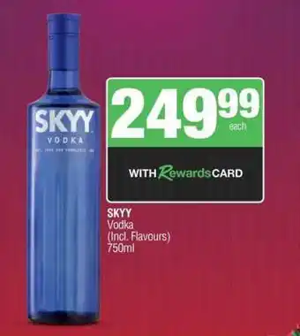 Spar Tops Skyy Vodka offer