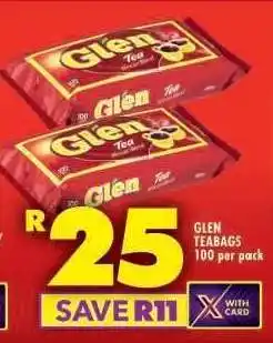 Shoprite GLEN TEABAGS offer