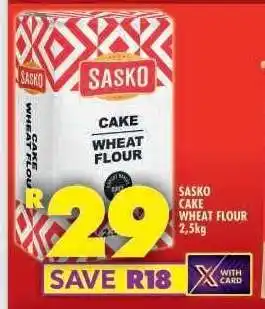 Shoprite Sasko Cake Wheat Flour 2.5kg offer