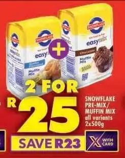 Shoprite SNOWFLAKE PRE-MIX/MUFFIN MIX offer
