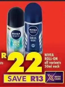 Shoprite NIVEA Roll-On offer