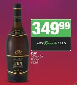 Spar Tops KWV 10-Year-Old Brandy offer