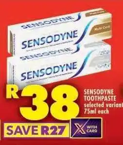 Shoprite SENSODYNE TOOTHPASTE offer
