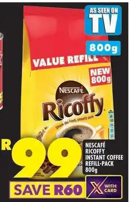 Shoprite NESCAFÉ RICOFFY INSTANT COFFEE REFILL-PACK 800g offer