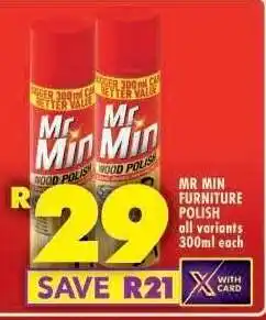 Shoprite MR MIN FURNITURE POLISH offer
