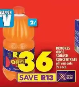 Shoprite Brookes Oros Squash Concentrate offer
