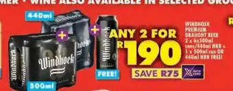 Shoprite WINDHOEK PREMIUM DRAUGHT BEER offer