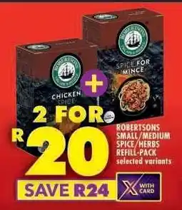 Shoprite Robertsons Small/Medium Spice/Herbs Refill-Pack offer