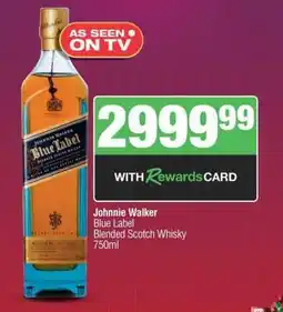 Spar Tops JOHNNIE WALKER Blue Label offer