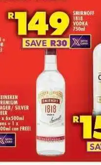 Shoprite SMIRNOFF 1818 VODKA 750ML offer