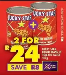 Shoprite LUCKY STAR BAKED BEANS IN TOMATO SAUCE 410g offer