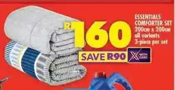 Shoprite ESSENTIALS COMFORTER SET offer