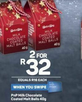 Pick n Pay Hypermarket Pnp chocolate balls 2 offer