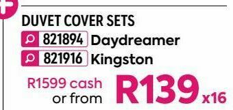 HomeChoice Duvet cover sets offer