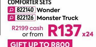 HomeChoice Comforter sets offer