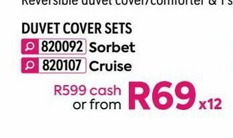 HomeChoice Duvet cover sets offer