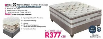 Heaven classic mattress & base set