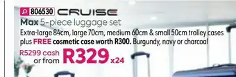 HomeChoice Max 5-piece luggage set offer