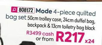 Mode 4-piece quilted bag set