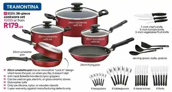 Tramontina 38-piece cookware set