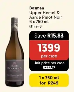 Makro Bosman Upper Hemel & Aarde Pinot Noir offer