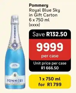 Makro Pommery Royal Blue Sky in Gift Carton offer