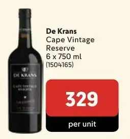 Makro De Krans Cape Vintage Reserve offer