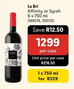 Makro La Bri Affinity or Syrah offer