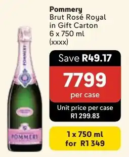 Makro Pommery Brut Rosé Royal in Gift Carton offer