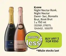 Makro Krone Night Nectar Rosé, Night Nectar Demi-Sec, Borealis Brut, Rosé Brut offer