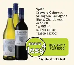 Makro Spier Seaward Cabernet Sauvignon, Sauvignon Blanc, Chardonnay, or Shiraz offer
