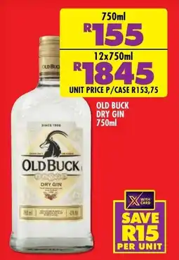 Shoprite Liquor Old buck dry gin offer