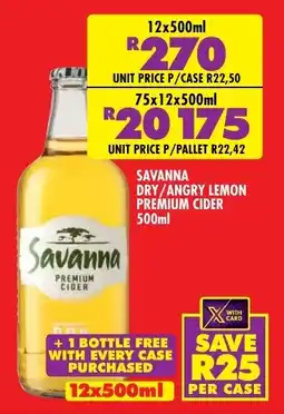 Shoprite Liquor Savanna dry/ angry lemon premium cider offer